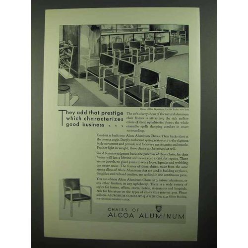 1931 Alcoa Aluminum Ad - They Add That Prestige