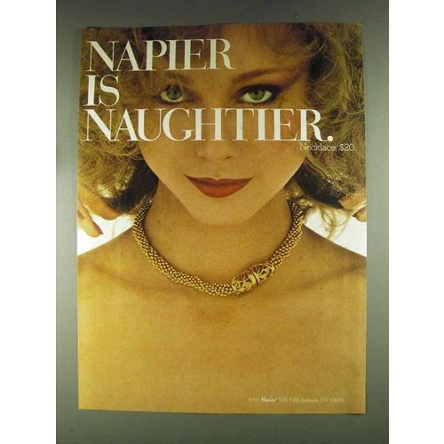 1979 Napier Necklace Ad - Napier is Naughtier