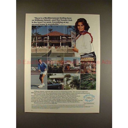 1986 Williams Island Ad, with Sophia Loren!!