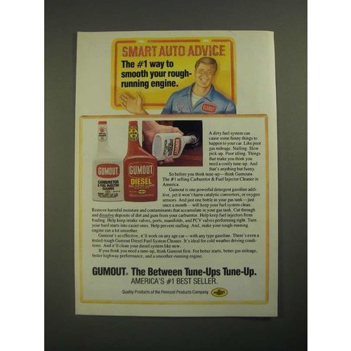 1987 Pennzoil Gumout Ad - Smart Auto Advice