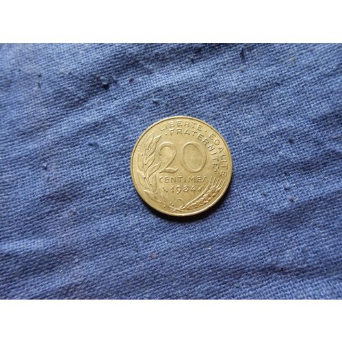 1984 FRANCE 20 CENTIMES COIN.