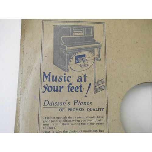 COLUMBIA 12".GRAMOPHONE RECORD CARD SLEEVE... DAWSONS LTD 33 ALBERT ROAD WIDNES
