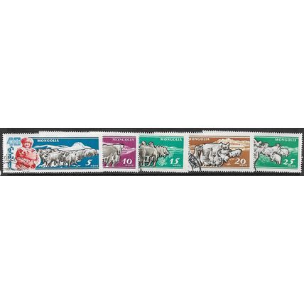 1961 5 different values - cancelled - ANIMAL BIRD
