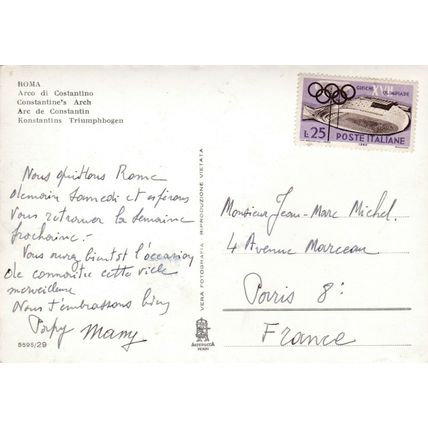 Roma Arco Constantino Italy Real Photo Postcard posted VGC