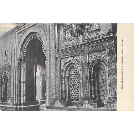 Alauddeen Gate Delhi India Postcard unused VGC
