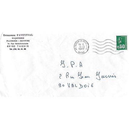 69 Tassin la Demi-Lune Rhône (4th May 1977)