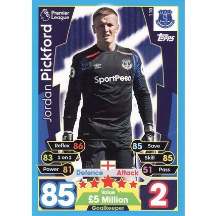 Match Attax 2017/2018 110 Jordan Pickford Everton