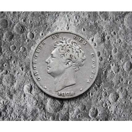 1829 GEORGE IV Silver Sixpence 6d British English 92.5% Silver Has been cleaned
