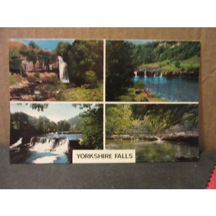 YORKSHIRE FALLS ,multiview used postcard. Colourmaster 1981 pm =