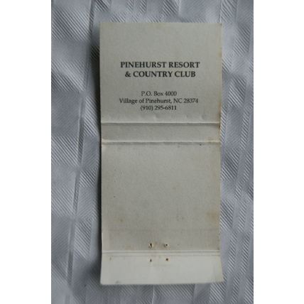 Matchbook cover Pinehurst Resort & Country Club ref.1