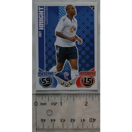 2010/11 Topps Match Attax Trading Card 95 Zat Knight, Bolton Wanderers