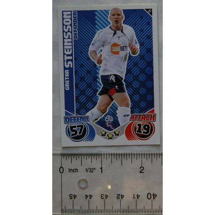 2010/11 Topps Match Attax Trading Card 93 Gretar Steinsson, Bolton Wanderers
