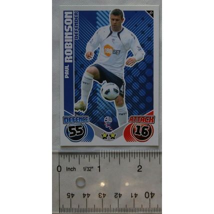 2010/11 Topps Match Attax Trading Card 97 Paul Robinson, Bolton Wanderers