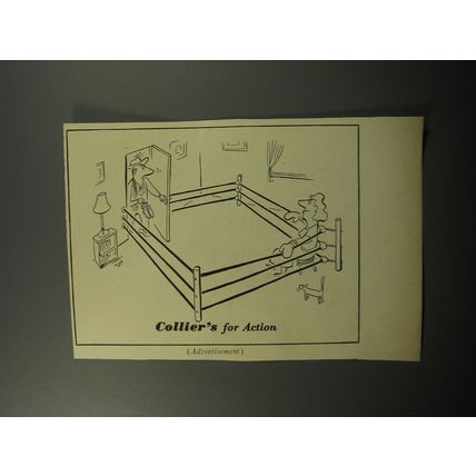 1951 Collier's Magazine Ad - cartoon by Virgil Partch - Boxing Ring