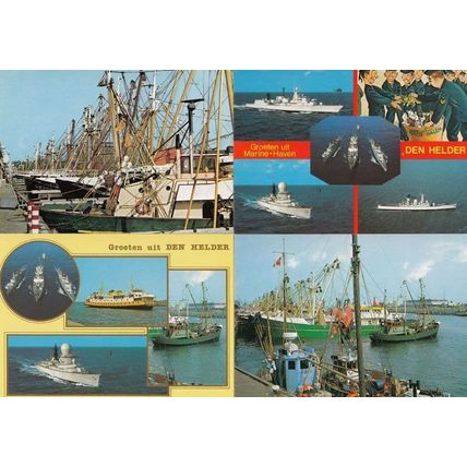 Den Helder Boats Holland 4x Postcard s