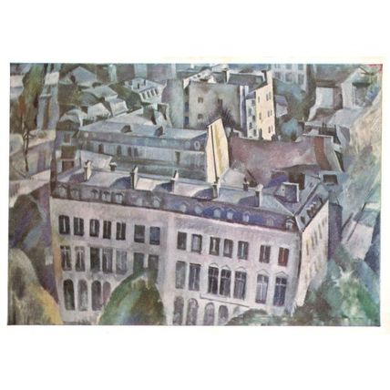 Robert DeLauney The City First Study Tate Gallery Painting Postcard