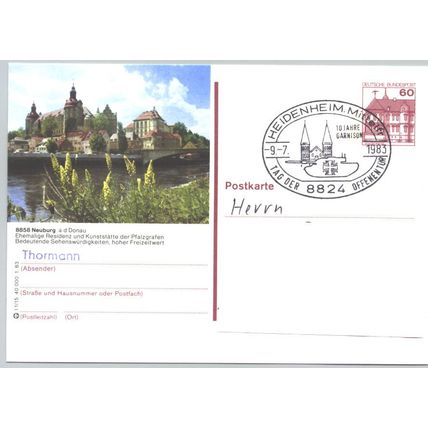 Deutschland SSt. Heidenheim "10 Jahre Garnison" 1983
