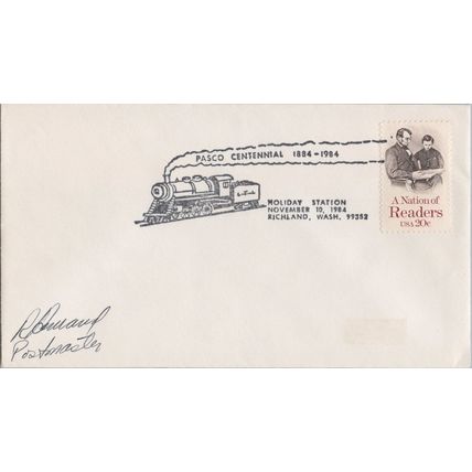 ZAYIX US Event Cover Pasco Centennial Holiday Station Locomotive 050922-SM122