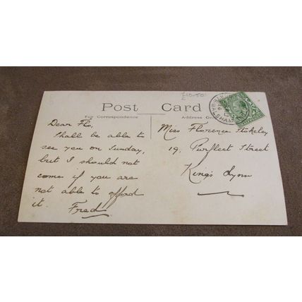 1914 Websters Real Photo Postcard - Walcot Road, Bacton-On-Sea, Cromer - Norfolk
