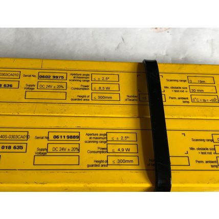 1 SET SICK C-4000 SAFETY LIGHT CURTAINS,C40S-0303CA010, C40E-0303CA010,IP65,SK