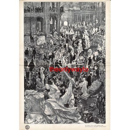 Sculpture Gallery, Paris Exhibition 1900, Book Illustration (Print), 1900