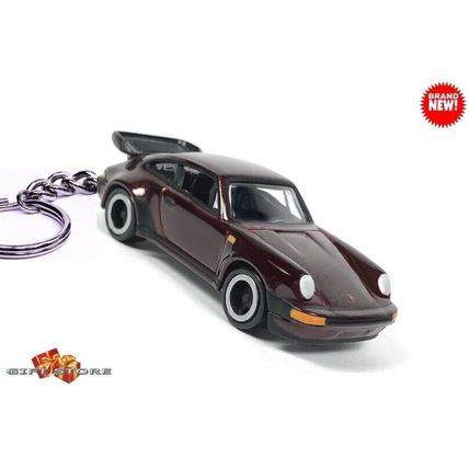 VERY RARE KEYCHAIN DARK RED PORSCHE 911 CARRERA TURBO GREAT GIFT NOVELTY