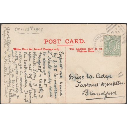 The Moss Cottage, Wyndcliff, Monmouthshire, 1907 - Harvey Barton Postcard