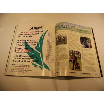 BRICKYARD 400 INAUGURAL RACE PROGRAM AUG 6 1994 INDIANAPOLIS MOTOR SPEEDWAY