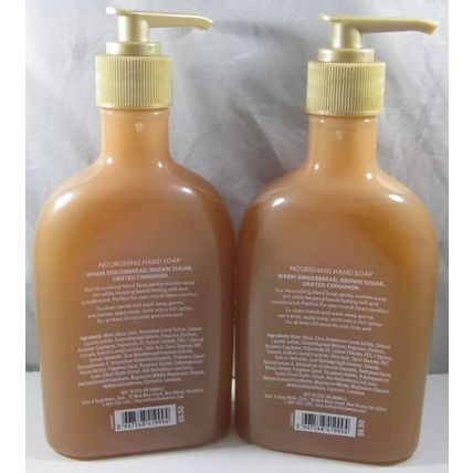2 Bath & Body Works Hand Soap 8 oz Nourishing Spiced Ginger Bread Swirl