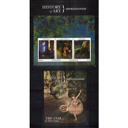 Palau 1139-1142 MNH Impressionist Art Landscapes Women ZAYIX 0524L0079