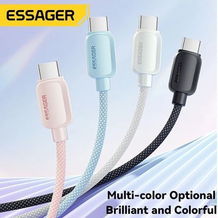 ESSAGER 7A High Power Flash Charge 100W Fast Charging & Data Cable - PINK