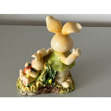 EASTER BUNNIES CERAMIC FIGURINE