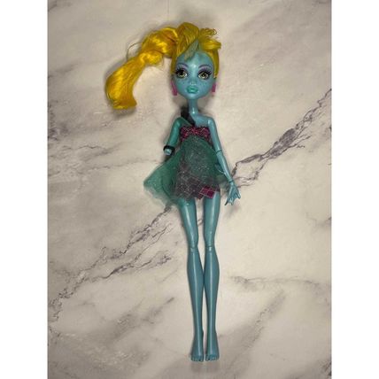 Monster High 13 Wishes Lagoona Blue Doll 2013 Yellow Hair Strapless Dress BBV48