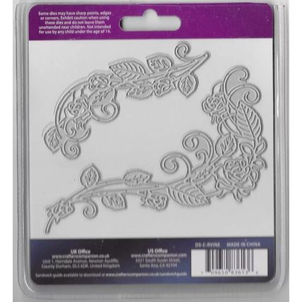 Crafter's Companion. Die'Sire. Rose Vine Die. Die Cutting Cardmaking Crafts