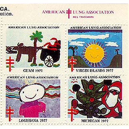 Mint Sheet of 1977 Christmas Seals