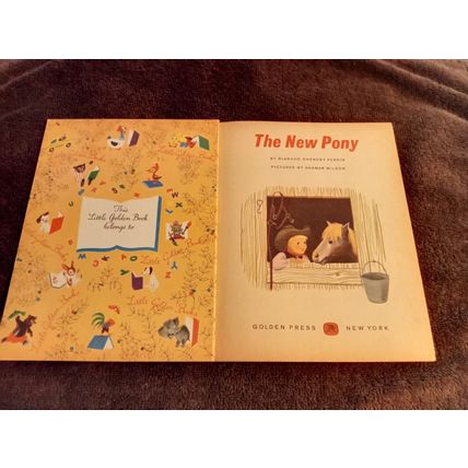 Little Golden Book The New Pony (A)Edition Fine 6.0 Shape By Blanche Perrin 1961