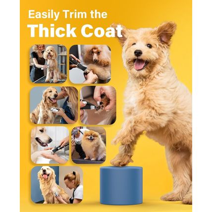Oneisall Dog Grooming Kit for Heavy Thick Hair&Coats/Low Noise Rechargeable Cord