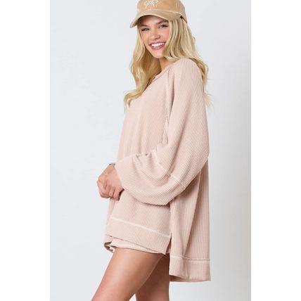 Jet Stream Corded Lantern Sleeve Top High Waist Ruffled Mini Skirt Set