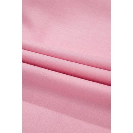 Pink Bow Applique Half Sleeve T-shirt