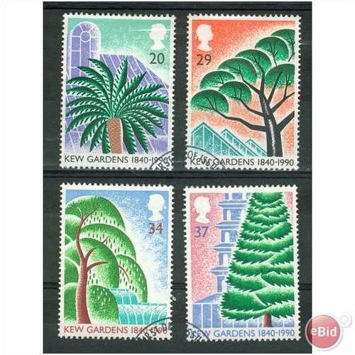 GB stamps 1990 used Set - SG 1502-1505 - 150th Anniv of Kew Gardens
