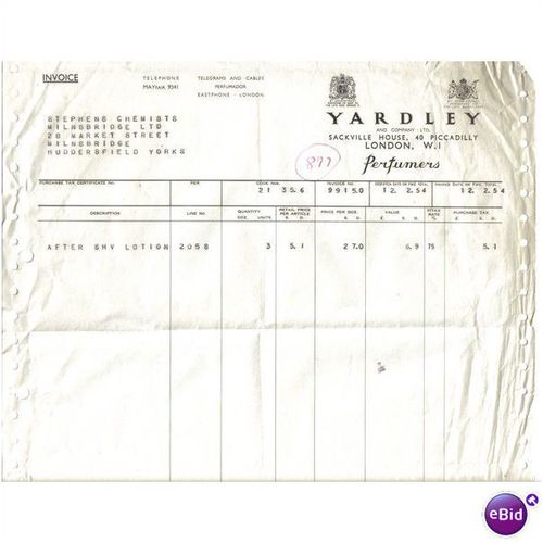1954 YARDLEY ,PICCADILLY LONDON W1 99150