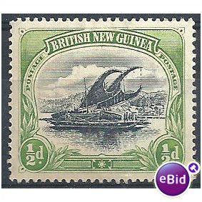 Papua 1901 SG9 1/2d Black & Yellow-Green Mounted Mint.