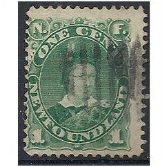 Newfoundland 1887 SG50 1c Blue-Green Good/Fine Used...