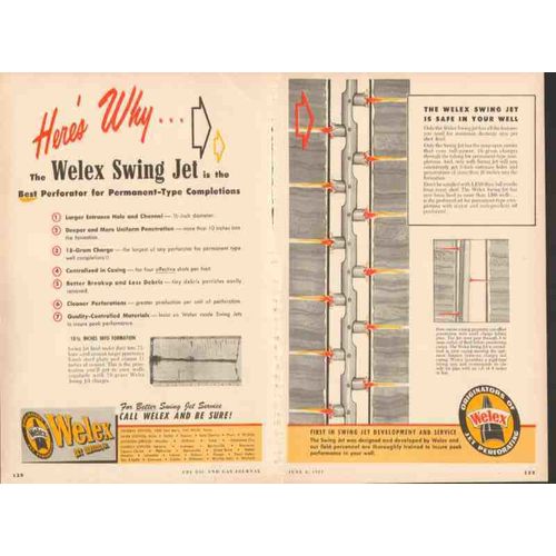 welex jet services inc 1955 best perforator completions oil vintage ad