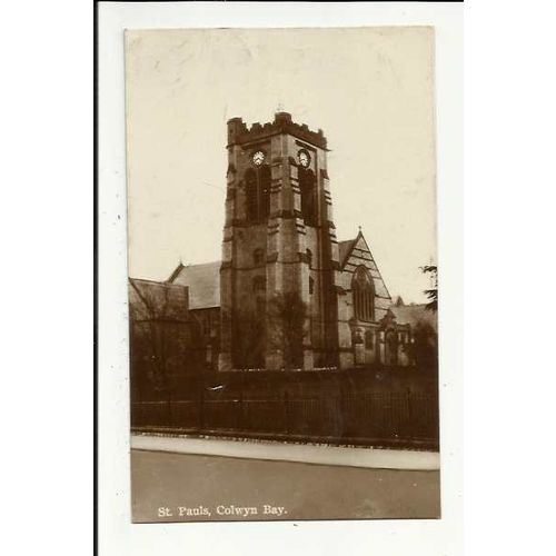Wales COLWYN BAY St Paul's Church Postcard