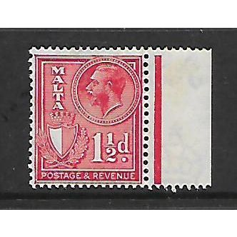 MALTA 1930 1 1/2d RED ROSE SG 196 /M MINT