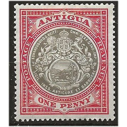 Antigua 1903 SG32 1d Grey-Black & Rose-Red Wmk Crown CC Mounted Mint . .. .