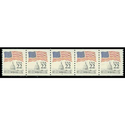2115a 22c U.S. Flag Fine MNH PNC 5/5 P0334