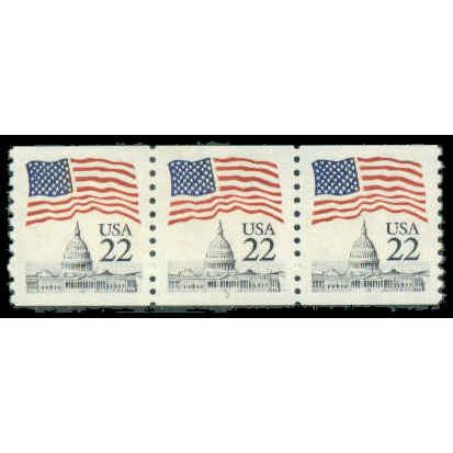 2115 22c U.S. Flag Very Fine MNH PNC 2/3 R0646