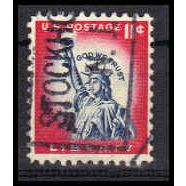 Used 1044A 11c Statue of Liberty Stockholm, NJ. E0853